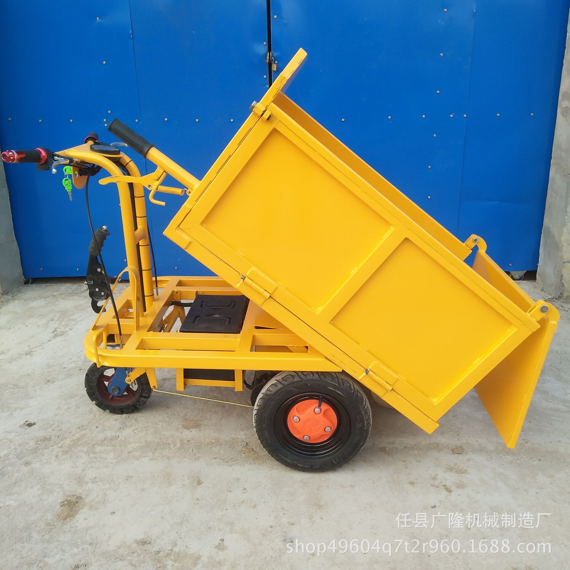 建築工程小型拉磚拉灰農用自卸車手推灰鬥車工地三輪車