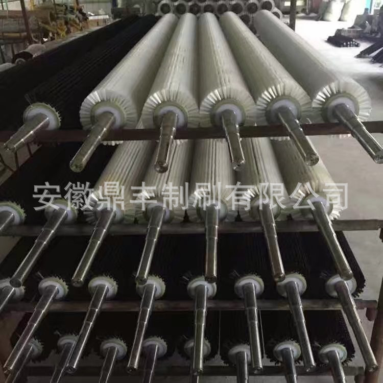 工业毛刷辊尼龙丝清洗机毛刷圆柱毛刷除尘毛刷辊滚筒刷尼龙刷