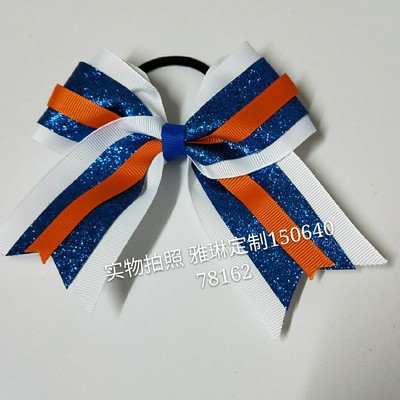 专业定制】啦啦操头饰蝴蝶结团体表演大课间饰品yl2018832