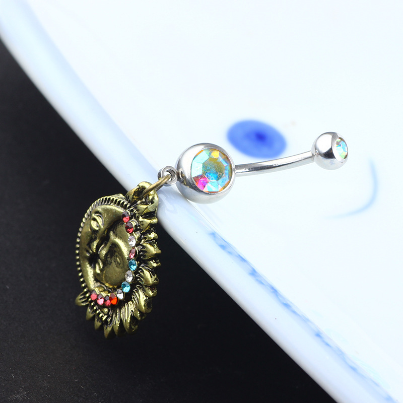 Medical Steel Star Moon Navel Ring Belly Button Ring Body Piercing Jewelry Wholesale detail image 7