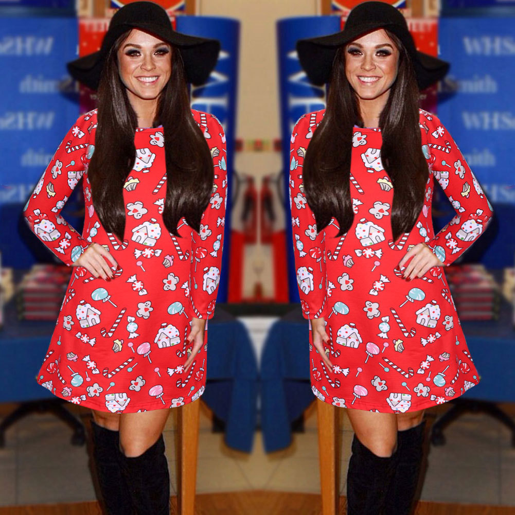 Floral Print A Line Dress Plus Size Loose Fit Autumn Winter Ideal for Casual Wear or Special Occasions Wholesale