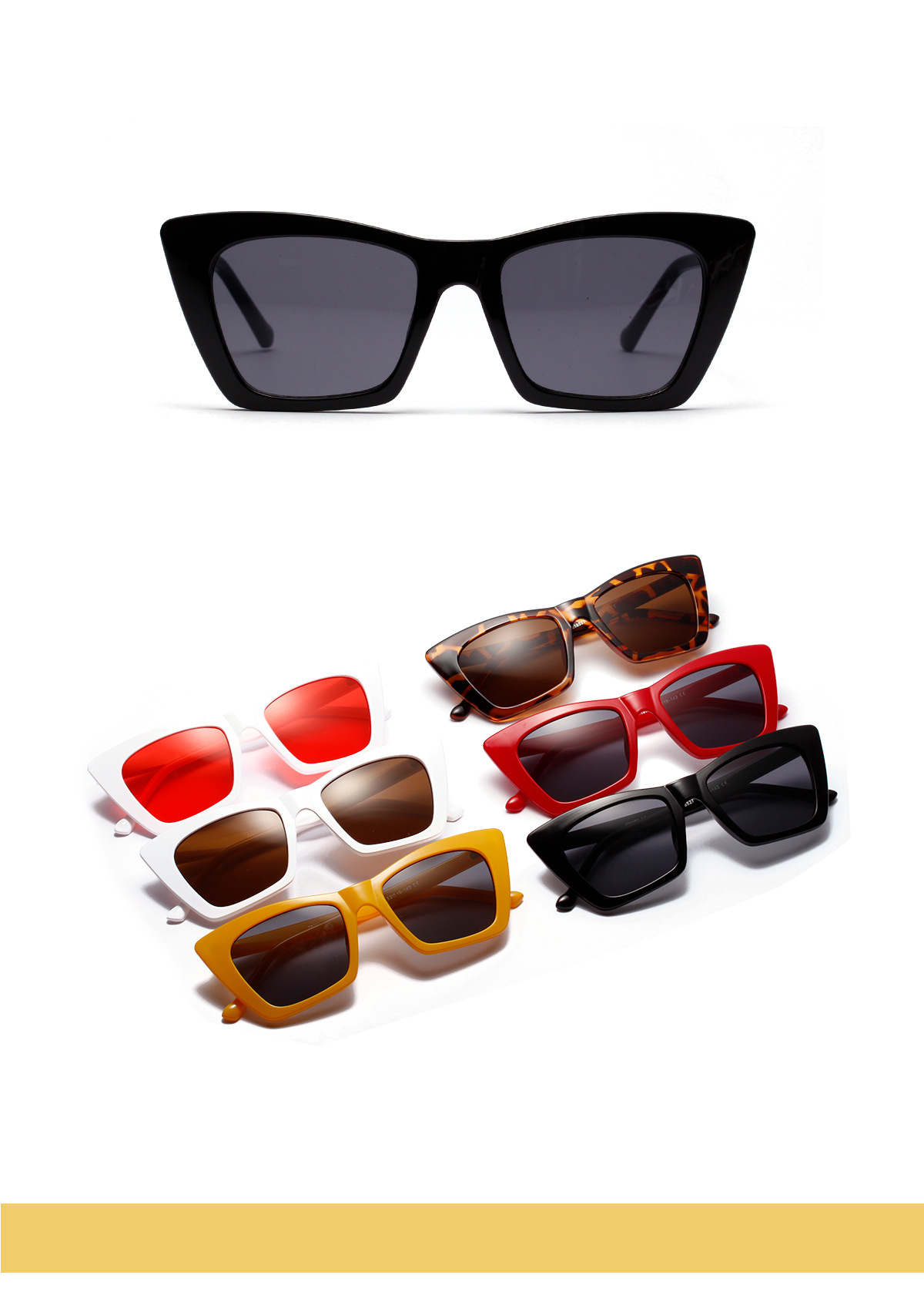 Square Dazzling Color Transparent Ocean Lens Popular Sunglasses Wholesale Nihaojewelry display picture 1