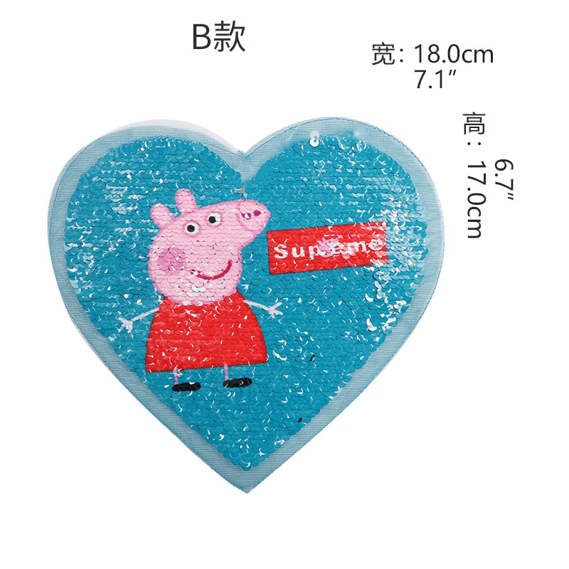 Персонажная Cartoon Pig превращение pattern декоративные жемчужины бисер вышивка с обеих сторон и наклейки в стиках оптом