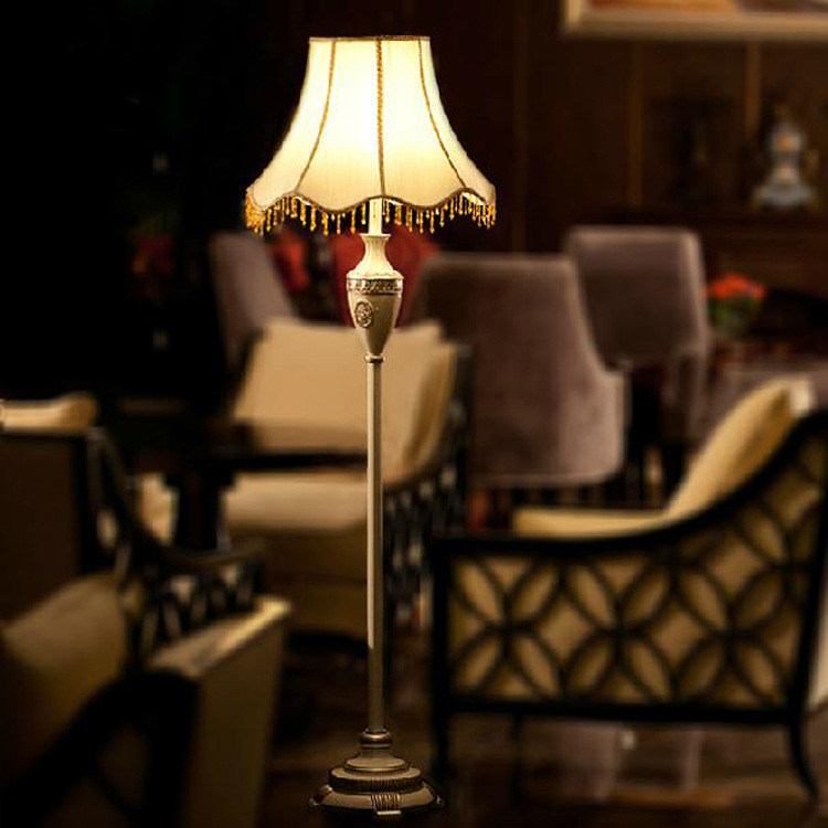 []European-style living room Floor lamp bedroom Study originality fashion Luxurious Retro Art classical Floor lamp