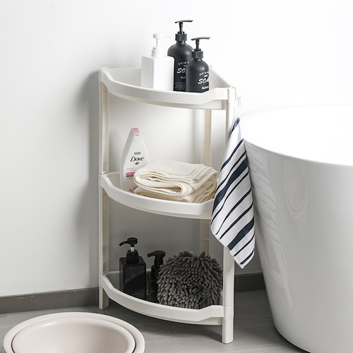 Bathroom storage rack bathroom washbasin bucket toilet bath toilet storage rack multi-layer three corner floor type