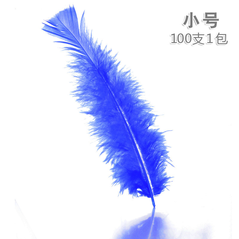 Factory direct supply of colorful Turkey feathers, pointed-tail down and feathers, handcrafted DIY Christmas ball decorations wholesale detail image 14