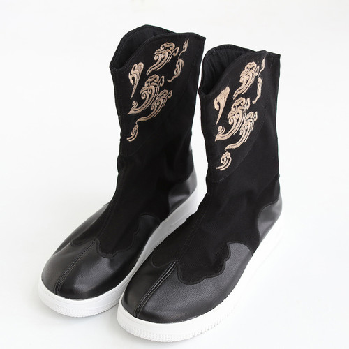 Chinese kung fu men's hanfu martial art boots retro official boots auspicious clouds embroidery ancient style party cosplay warrior swordsman prince boots 