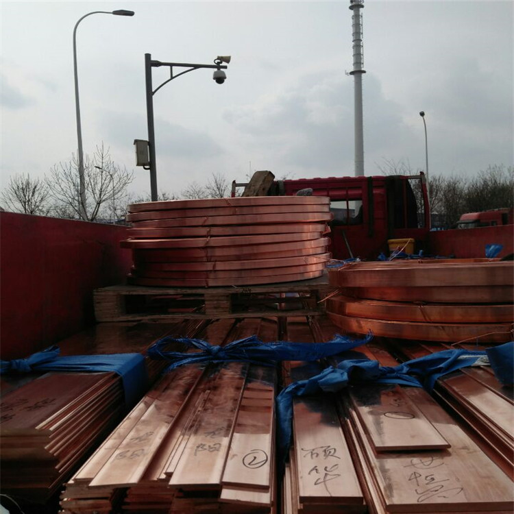 电力工程矩形横截面焊接导电接地纯铜紫铜排 扁铜条 镀锡铜排