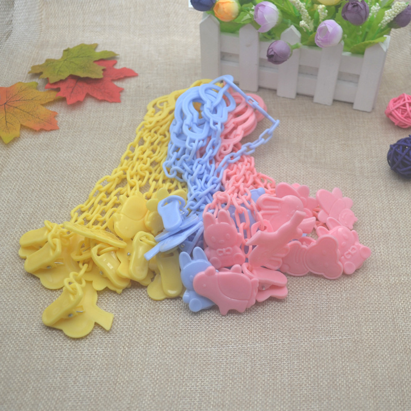 婴儿安抚奶嘴防掉链 塑料奶嘴链夹 牙胶咬咬乐防掉链 玩具防掉夹