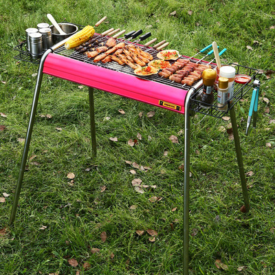 Manufactor thickening Stainless steel outdoors Barbecue rack Portable fold Field barbecue grill bbq Household grill