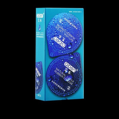 aiben艾本避孕套 玻尿酸胶原蛋白 水溶性安全套 修复细胞 光面6只|ms