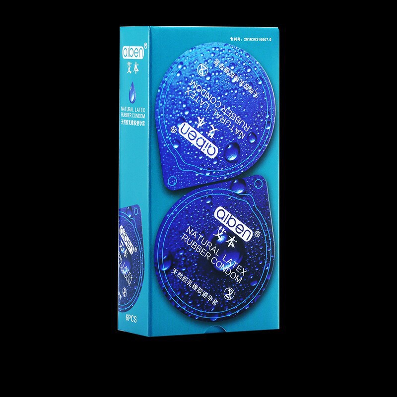 aiben艾本避孕套 玻尿酸胶原蛋白 水溶性安全套 修复细胞 光面6只|ms