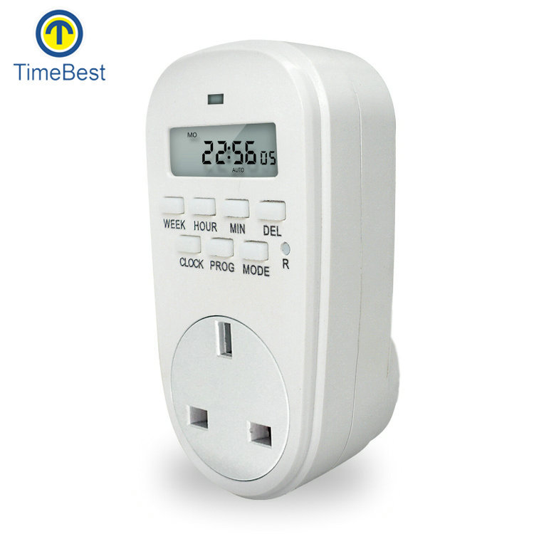 英国智能开关定时插座批发24小时电子充电定时器插插座式延时