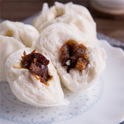 Xiaokou barbecued pork buns 45g student breakfast wholesale steamed buns snacks factory direct supply special delicious food