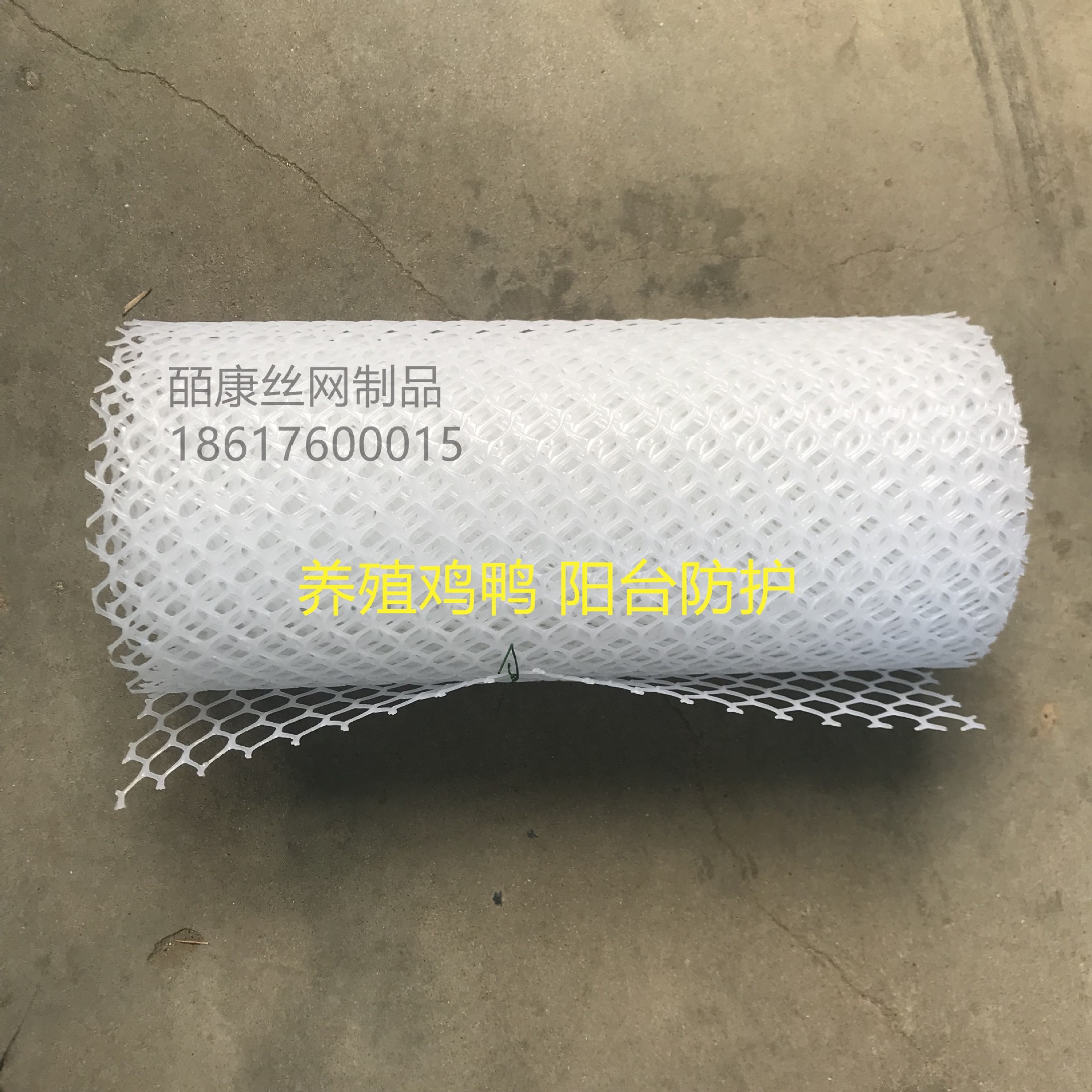 廠家直銷白色1米寬18毫米孔徑塑料網塑料平網塑料養雞養鴨網