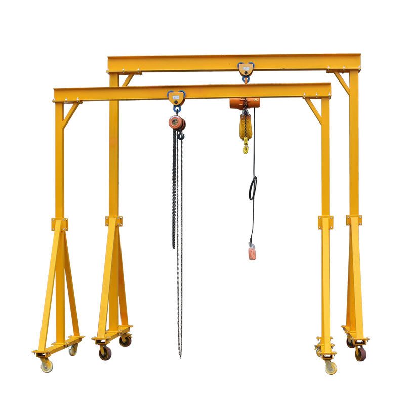 厂家批发手推简易龙门架 拆装小型移动龙门吊1-3吨起重叉车金属