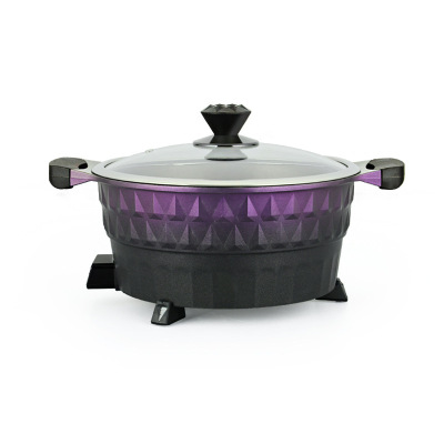 傻厨282289多用电热锅电火锅电煎锅电炒锅电蒸锅不粘锅锅巴饭28cm|ru