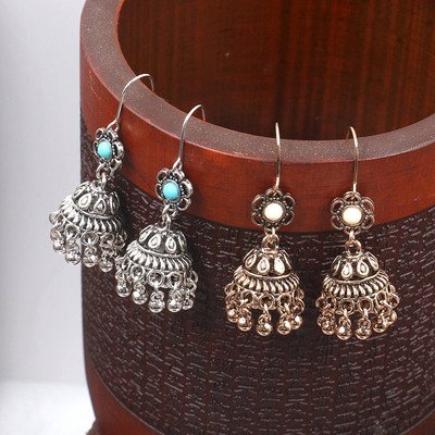 新款时尚个性合金耳饰女韩国流行花朵流苏耳环女士流行耳饰品批发