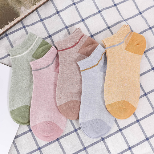  Spring and Summer New Socks Japanese Women's Boat Socks Cotton Low Cut Dots Breathable Thin Cotton Short Women's Socks Wholesale