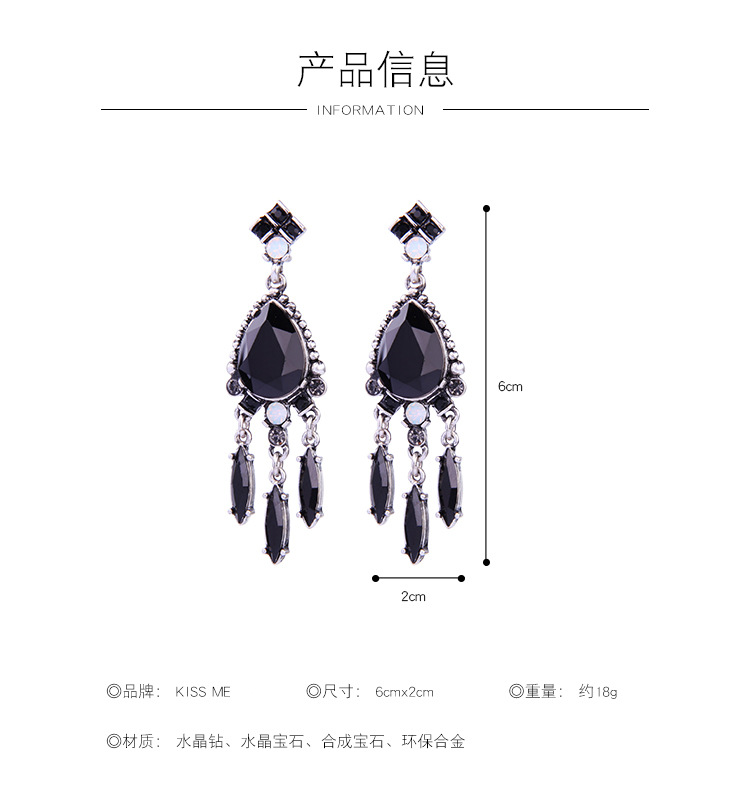 Alloy Fashion Geometric earring(Black-1) NHQD5082-Black-1