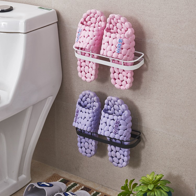 Japanese Stick shoe rack Shower Room Wall mounted slipper Shelf household three-dimensional space No trace shoes Storage rack