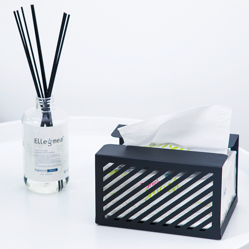 北欧简约铁艺纸巾盒家用客厅餐纸盒创意茶几抽纸盒卫生间纸巾盒|ru