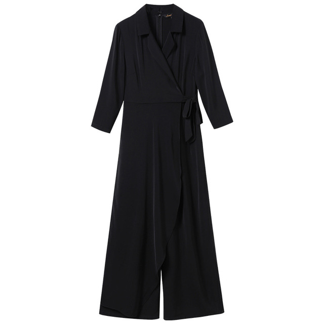 New Broad-legged Pants Suit Autumn Fashion High-waist Slim Dresses