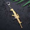 Golden metal keychain, weapon, 98 carat, Birthday gift