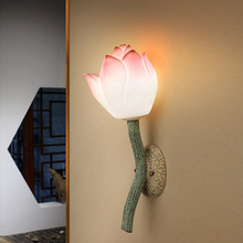 新中式創意壁燈現代簡約裝飾藝術燈具復古樓梯過道客廳卧室床頭燈