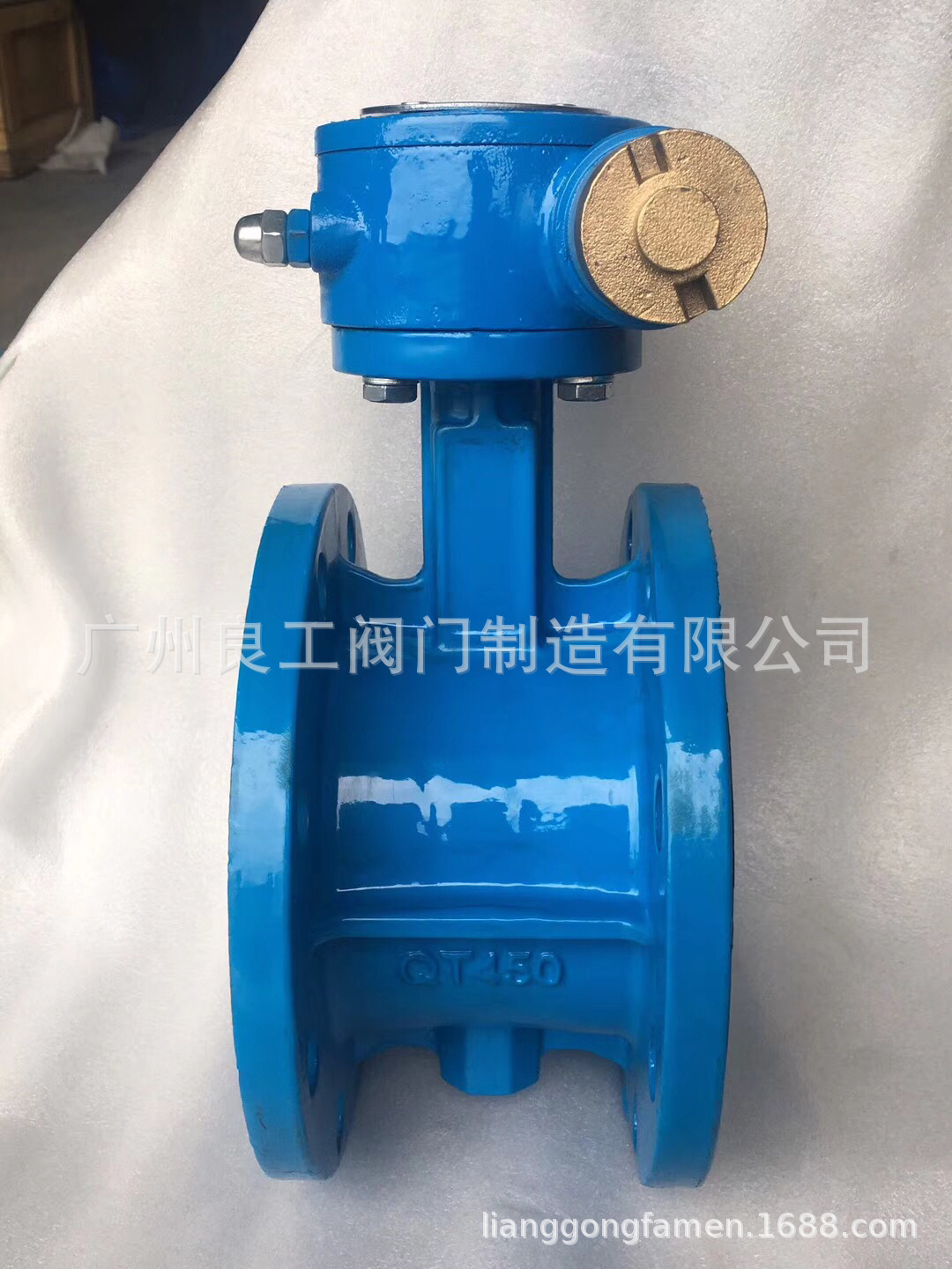 FDD341X-16Q  手动防盗加密法兰蝶阀 FDD341X 软密封球墨铸铁蝶阀