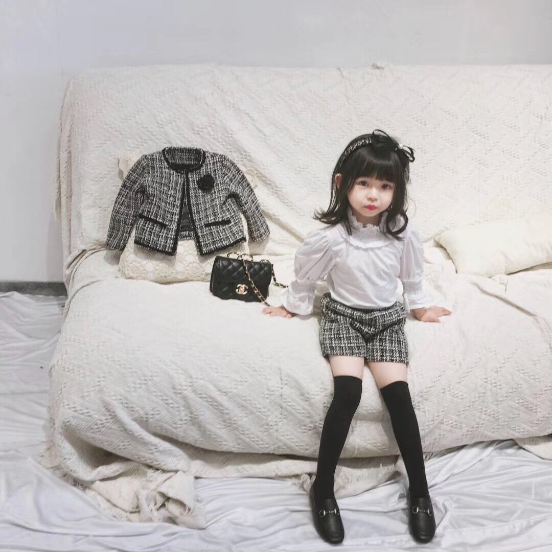 Novi dječji dvodijelni korejski mali mirisni kaput za djevojčice za proljeće i jesen 2022._voghion.com