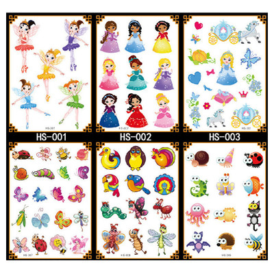 兒童紋身貼獨角獸紋身貼 兒童臉貼水轉印貼紙卡通紋身貼臨時紋身