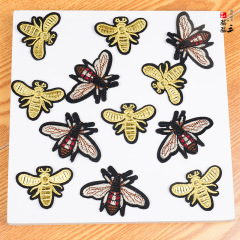 Small Bee Embroidery Cloth Patch Clothing Decoration Patch Patch DIY Handmade Embroidery Clothing Accessories Decorative Patch 