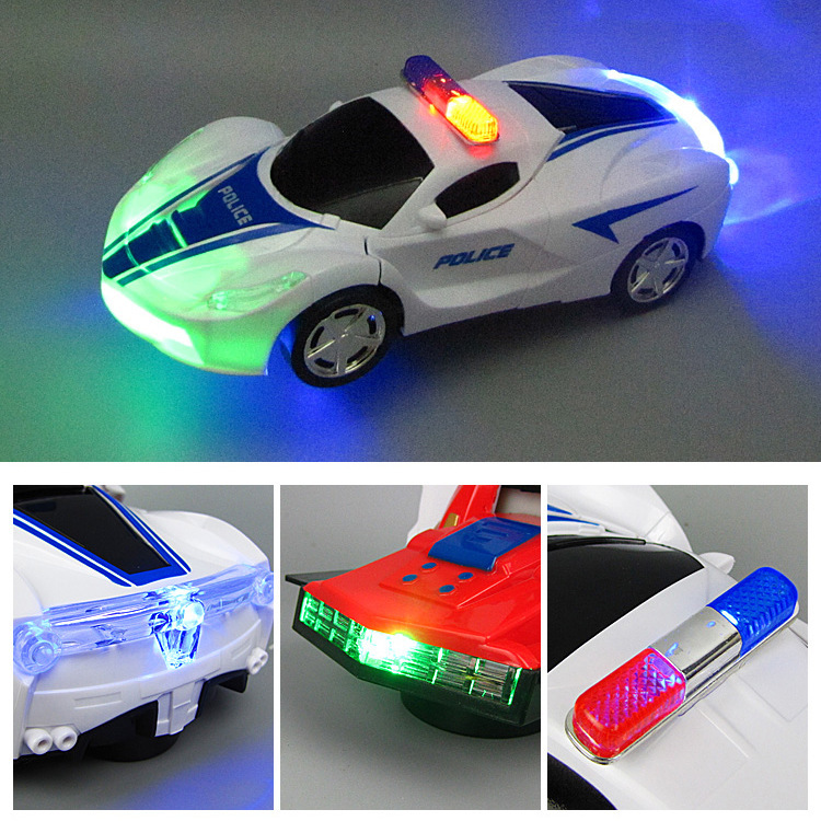 Nuevo eléctrico luz música deformación coche automático transformación Modo de carreras modelo de coche tienda de juguetes regalo al por mayor