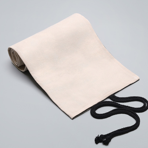 Solid color handmade canvas colored pencil curtain, special storage bag for sketching and painting, large capacity pencil bag for boys and girls