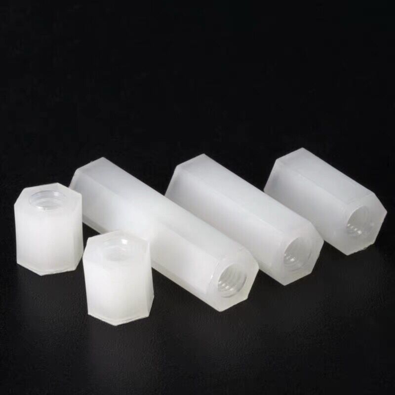 direct deal M2M3M4M5 Double-pass Six corners nylon Spacer Flat head Plastic Support column insulation wholesale