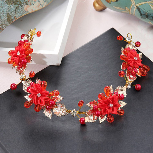 Hairpin hair clip hair accessories for women Wedding ornaments big red  flower wedding dress accessories type