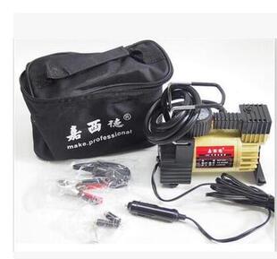 Jiasside 0314 car air pump electric 12V car portable single cylinder metal air pump tire pressure gauge