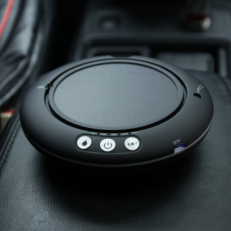 車(chē)載空氣凈化器太陽(yáng)能汽車(chē)用負(fù)離子加濕凈化器 香薰氧吧R-8036