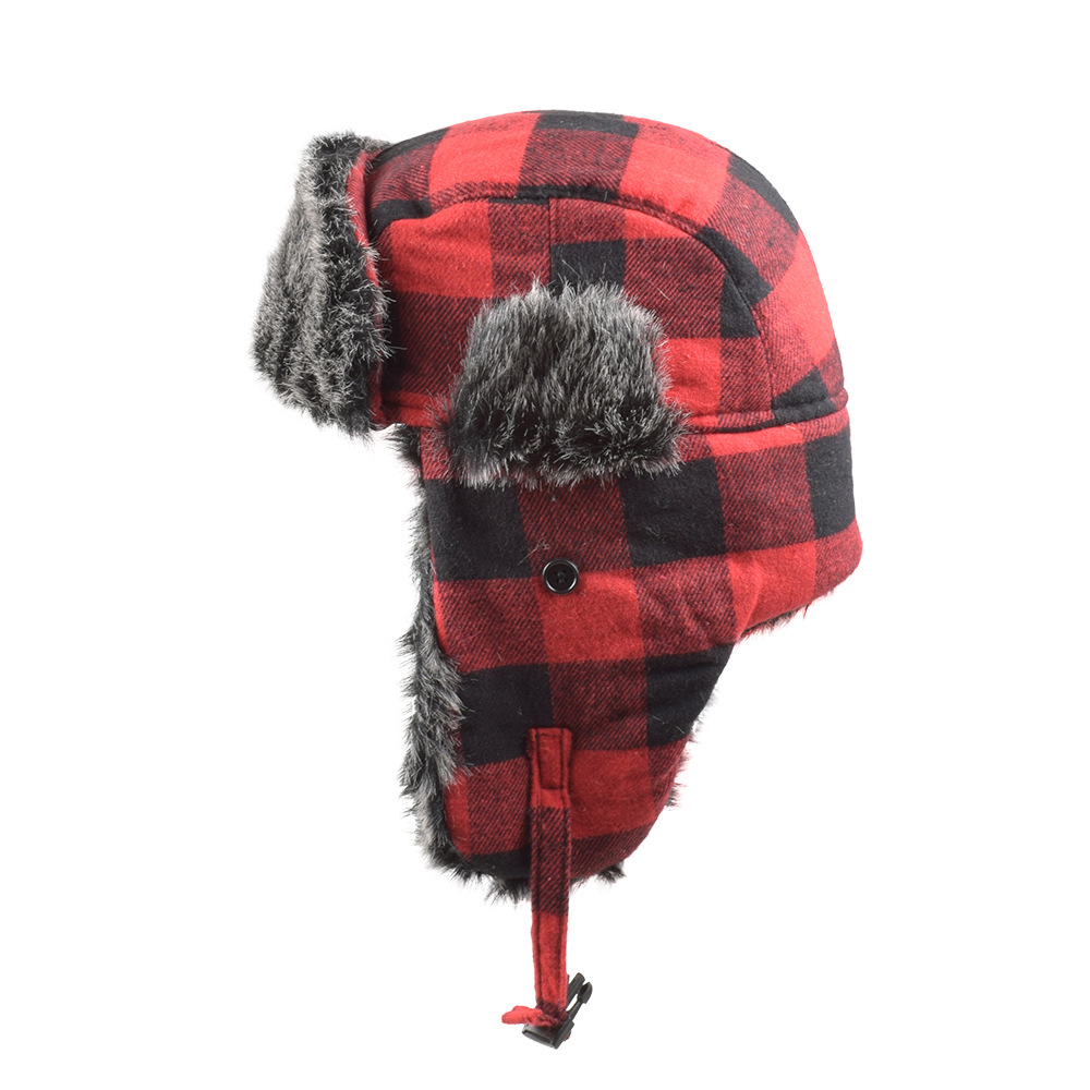 Unisex Fashion Tartan Sewing Trapper Hat display picture 2