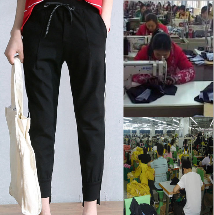 东莞服装代加工中高端时尚女装针织阔腿裤日韩休闲裤定制加工厂