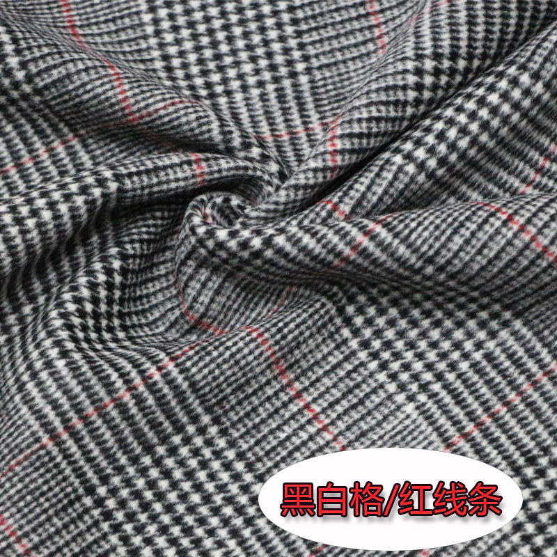 现货供应新款三色顺毛双面羊绒面料秋冬时装大衣呢80%羊毛呢面料