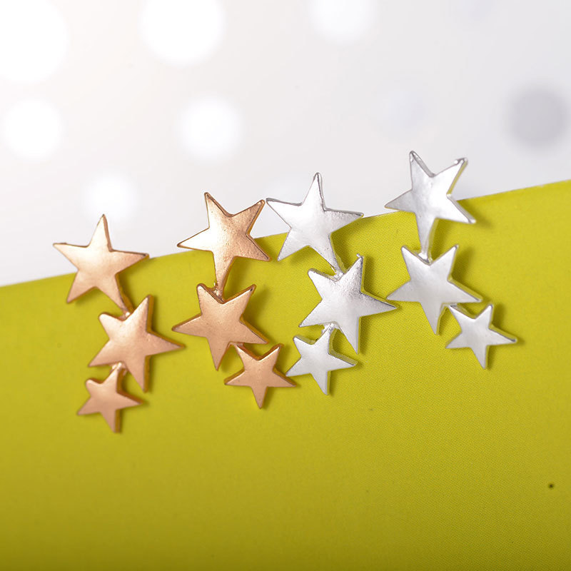 1 Pair Simple Style Star Alloy Plating Women's Ear Studs display picture 3