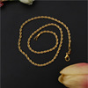 Golden necklace with pigtail, 3mm, suitable for import, Amazon, European style, wholesale