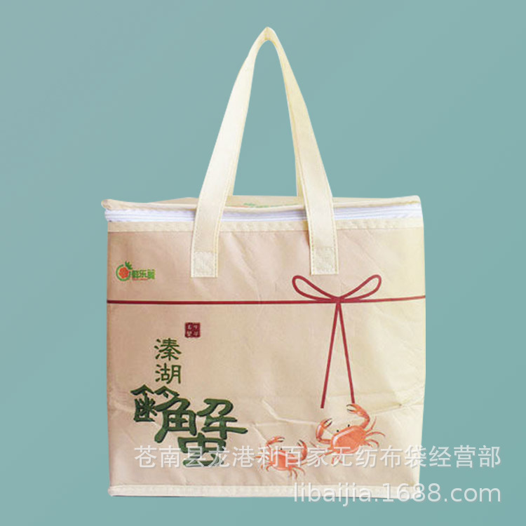 定制覆膜无纺布保温午餐包 野餐铝箔保温袋 蛋糕牛排寿司外卖冰包