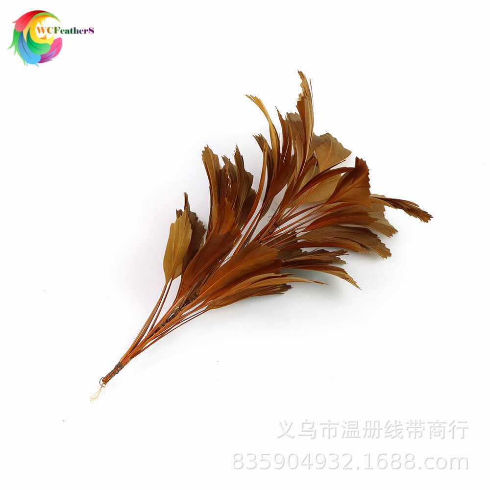 厂家现货直接大飘羽毛胸花纯手工修边波浪花卉白天鹅毛头饰一个起详情图12