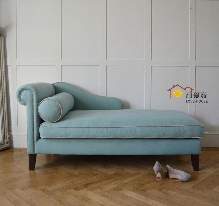 美式布艺贵妃椅躺椅客厅阳台北欧简约现代美人靠沙发贵妃榻可拆洗|ru