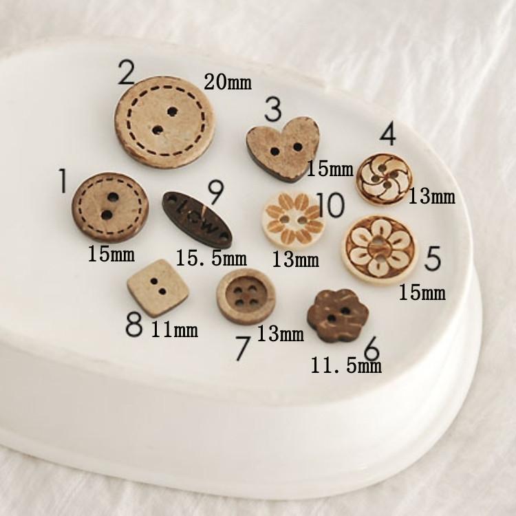 Coconut Buttons Coconut Buttons Wholesale Painted Dotted Line Yazi…