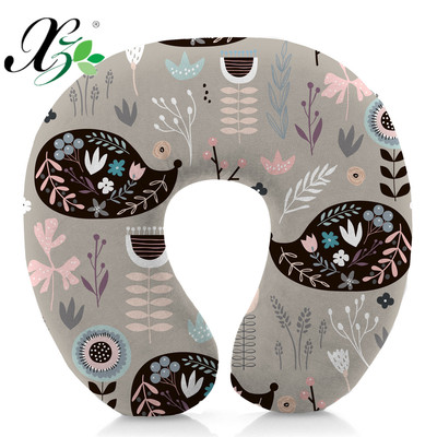 定制款慢回弹记忆棉U型枕创意印花飞机枕旅行开车护颈椎保健u型枕|ru