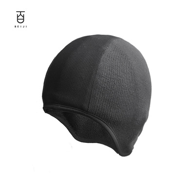 冬季加厚保暖骑行头套双层加薄绒棉质自行车头盔内衬透气柔软弹力|ru